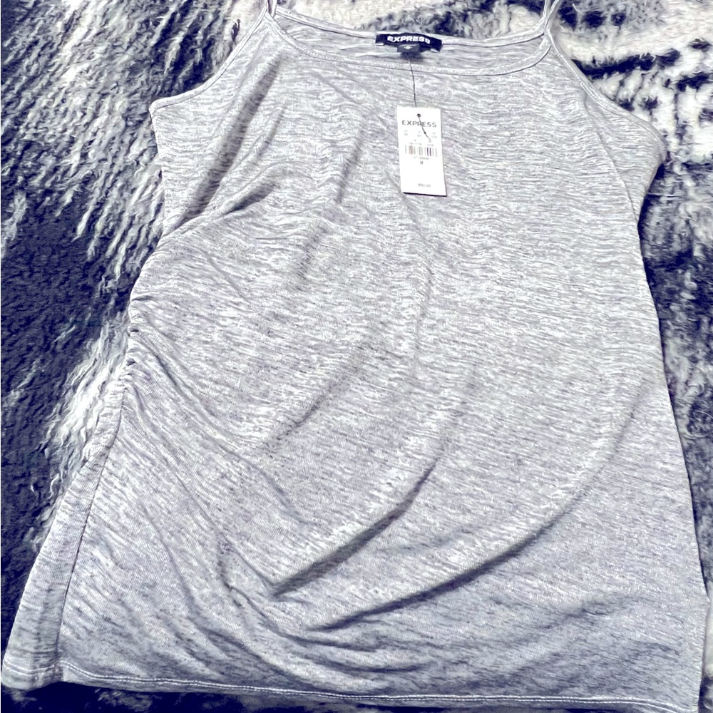 Express Metallic Ruched Side Cami - Picture 6 of 11